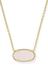 Kendra Scott Elisa Statement Pendant Necklace Gold Iridescent Drusy