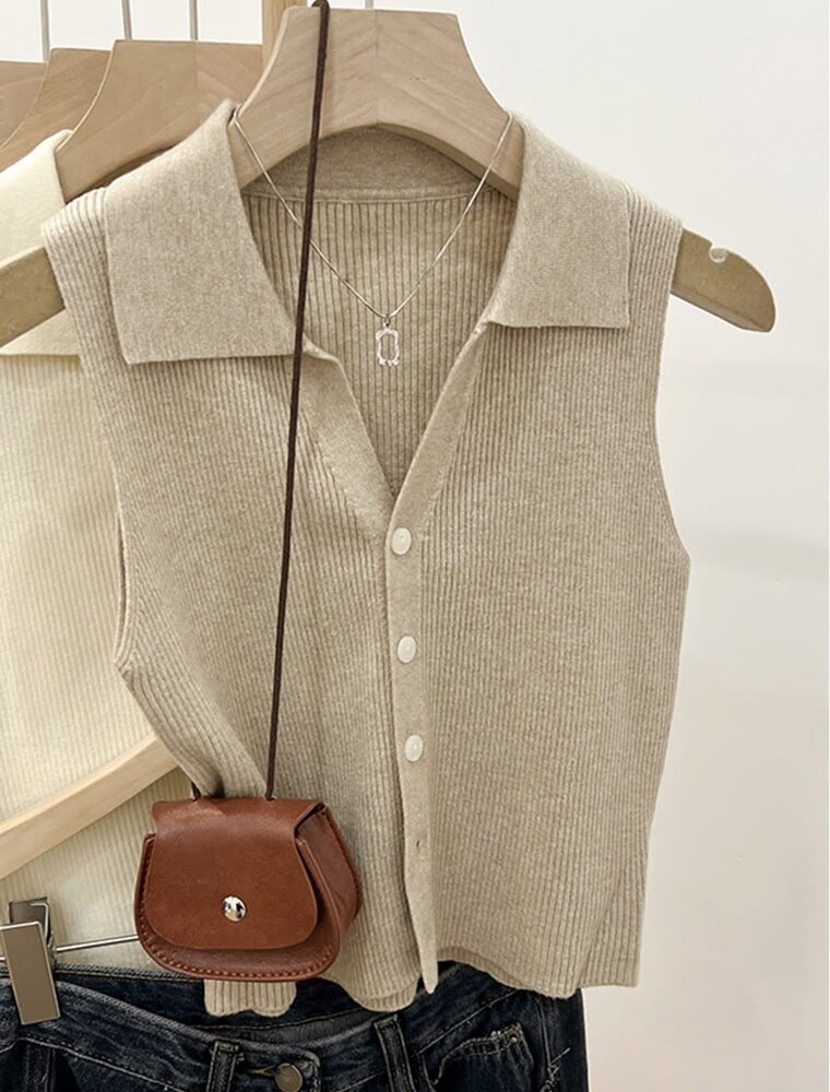 H&S Polo Collar Knit Tank