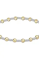 ENEWTON Classic Sincerity Pattern 4MM Bead Bracelet Mixed Metal