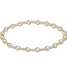 ENEWTON Classic Sincerity Pattern 4MM Bead Bracelet Mixed Metal
