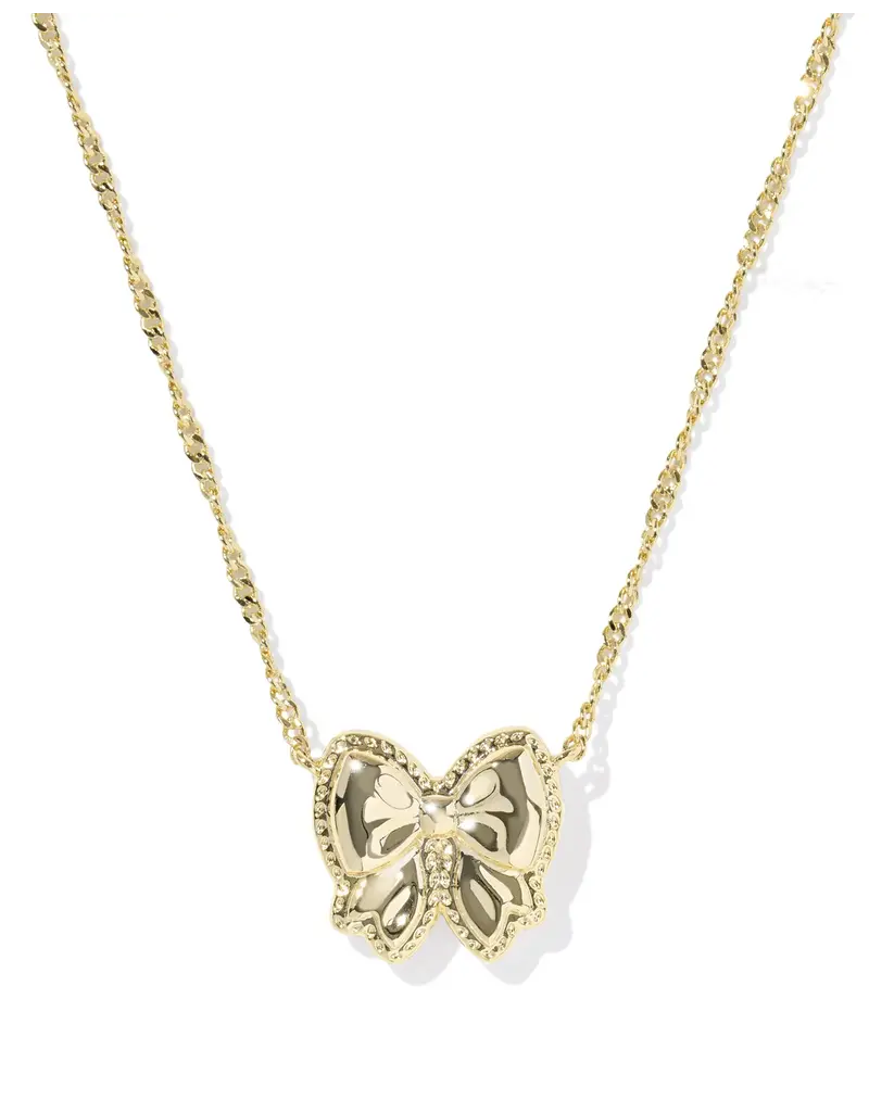 Kendra Scott Haley Bow Pendant Necklace Gold Ivory MOP