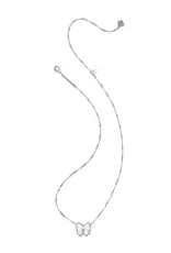 Kendra Scott Haley Bow Pendant Necklace Rhodium Ivory MOP Kendra Scott Haley Bow Pendant Necklace Rhodium Ivory MOP