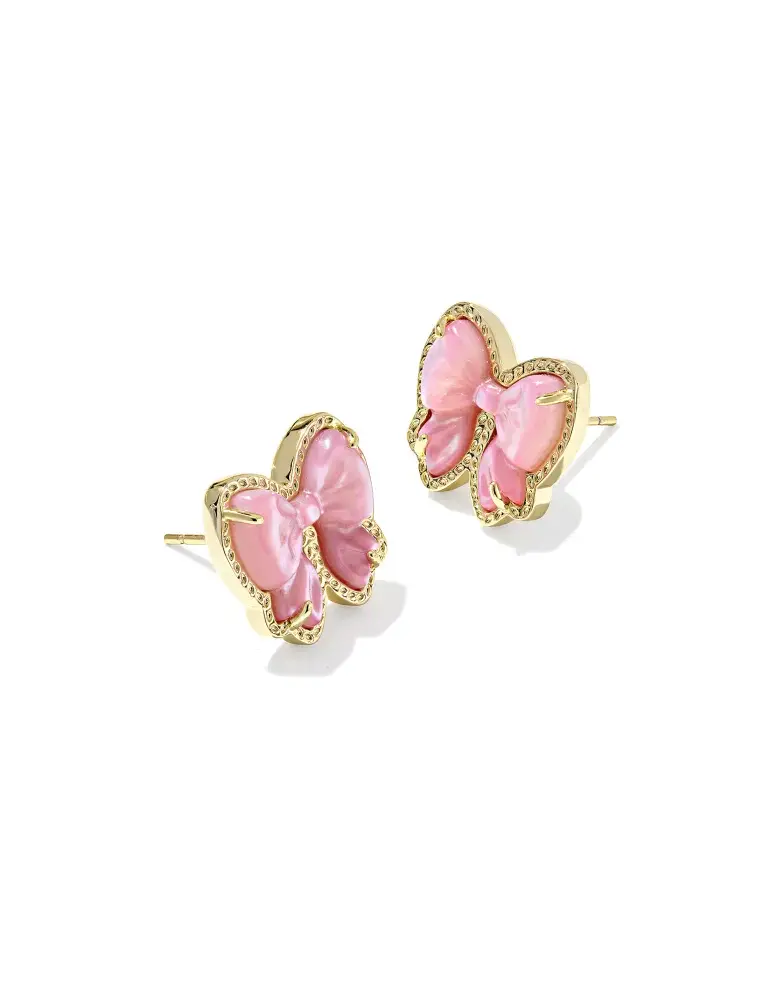 Kendra Scott Haley Bow Stud Earring Gold Blush MOP