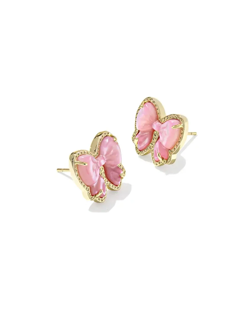 Kendra Scott Haley Bow Stud Earring Gold Blush MOP