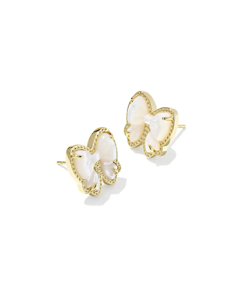 Kendra Scott Haley Bow Stud Earring Gold Ivory MOP