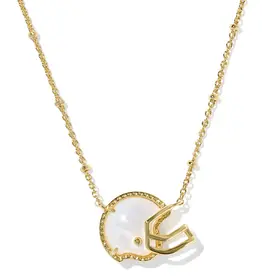 Kendra Scott Football Helmet Gold Short Pendant Necklace