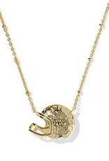 Kendra Scott Football Helmet Gold Short Pendant Necklace Kendra Scott Football Helmet Gold Short Pendant Necklace