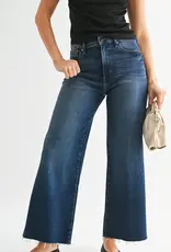 Just Black Denim Scissor Cut Wide Leg Cropped Jeans