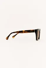 Z Supply Hideaway Black Tort - Brown Polarized Sunglasses