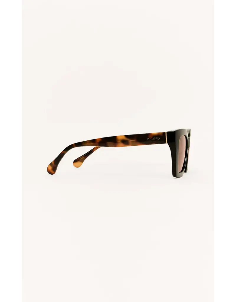 Z Supply Hideaway Black Tort - Brown Polarized Sunglasses