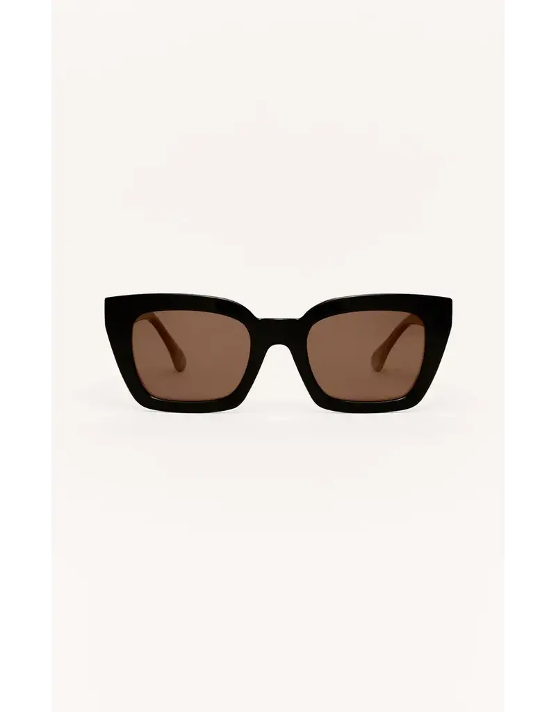 Z Supply Hideaway Black Tort - Brown Polarized Sunglasses