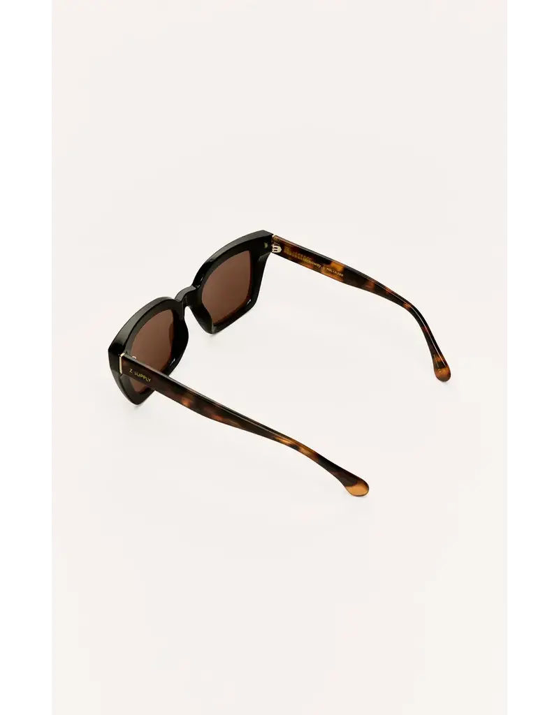 Z Supply Hideaway Black Tort - Brown Polarized Sunglasses
