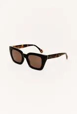 Z Supply Hideaway Black Tort - Brown Polarized Sunglasses