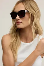 Z Supply Hideaway Black Tort - Brown Polarized Sunglasses