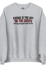 CrescentCatCo Karma is the guy on the Chiefs Embroidered Crewneck