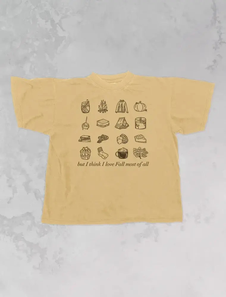 The Clandestine Underground Fall Most of All Oversized Graphic Tee