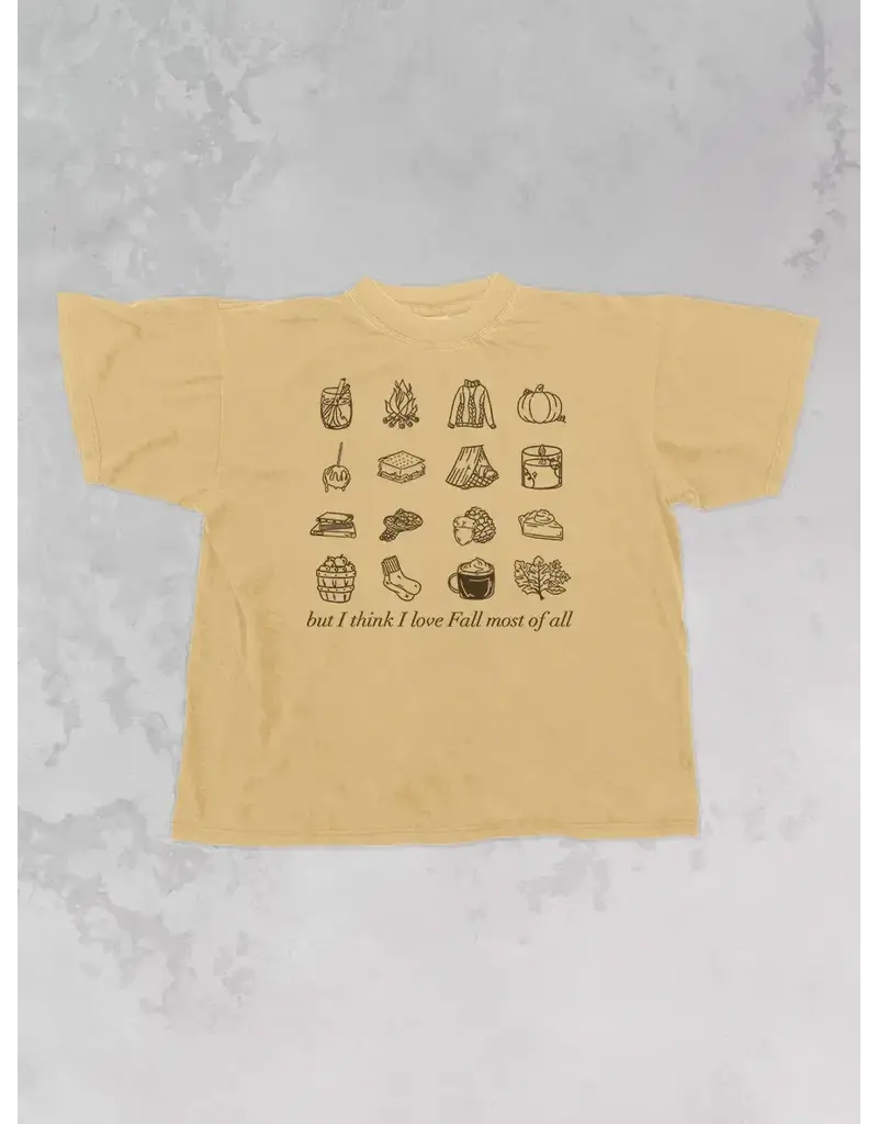 The Clandestine Underground Fall Most of All Oversized Graphic Tee