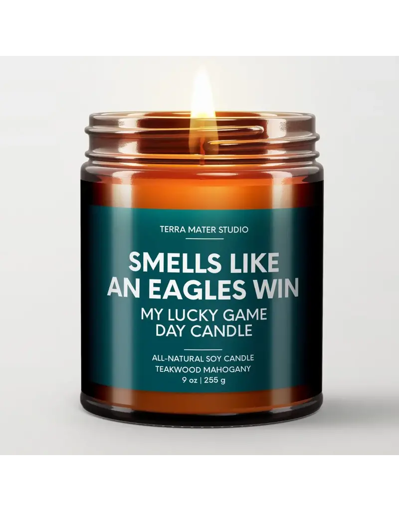 Terra Mater Studio LLC Smells Like an Eagles Win Game Day Candle 16oz.