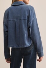 Z Supply All Day Cropped Knit Denim Jacket