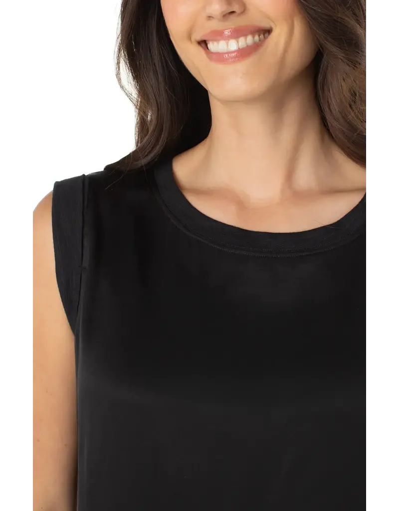 Liverpool Sleeveless Woven To Knit Top