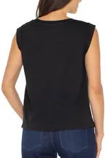 Liverpool Sleeveless Woven To Knit Top