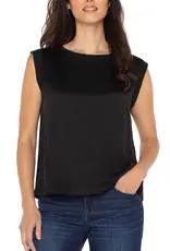 Liverpool Sleeveless Woven To Knit Top