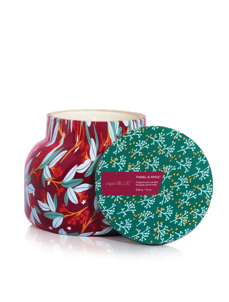 Capri Blue 8 oz. Pattern Play Petite Jar Tinsel & Spice