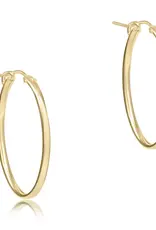 ENEWTON Oval Gold 1" Smooth Hoop Earrings