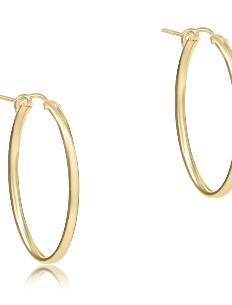 ENEWTON Oval Gold 1" Smooth Hoop Earrings