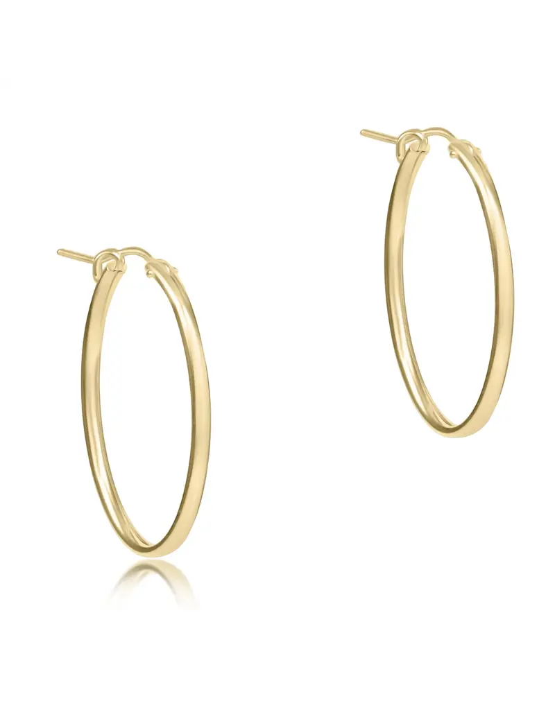 ENEWTON Oval Gold 1" Smooth Hoop Earrings