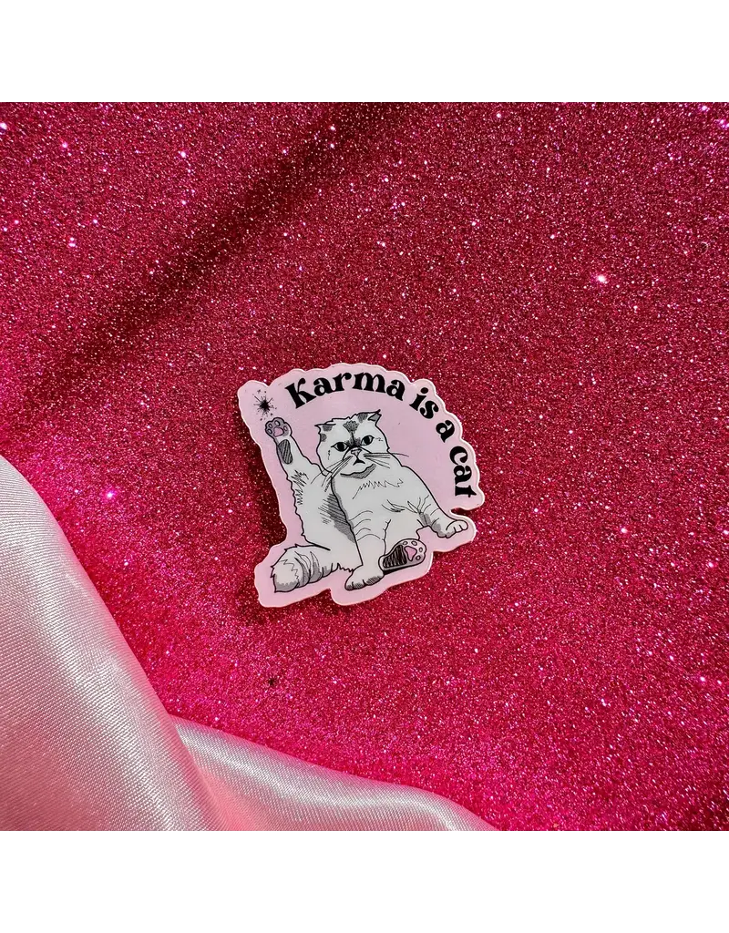 gees jewelry Karma Is a Cat Sticker