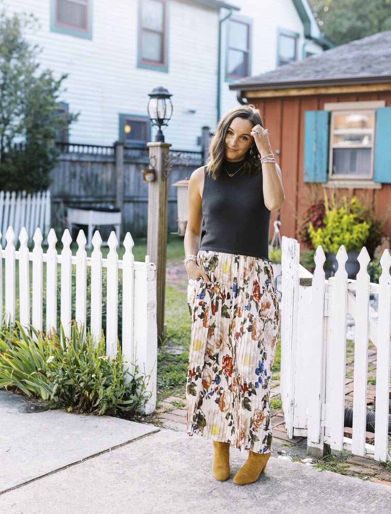 Skies are Blue The Conklin Pleated Midi Dress