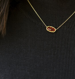 Kendra Scott Elisa Necklace Gold Clear Berry
