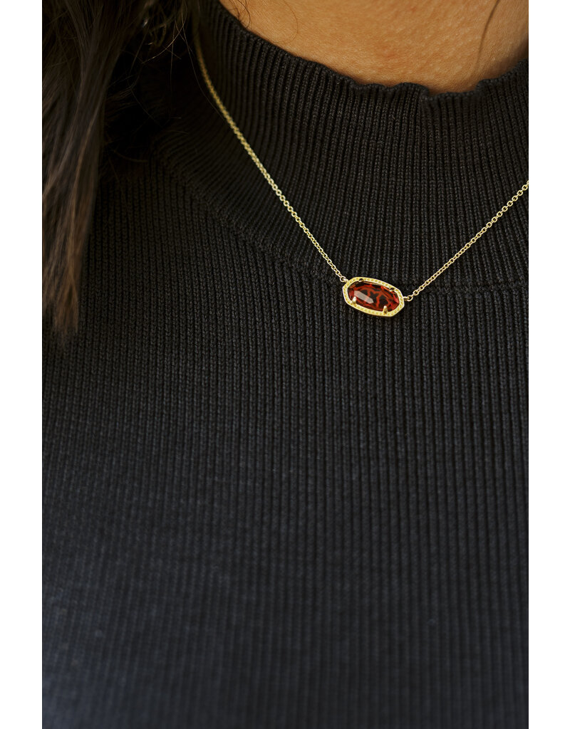 Kendra Scott Elisa Necklace Gold Clear Berry