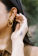 Kendra Scott Kai Open Frame Earring Gold