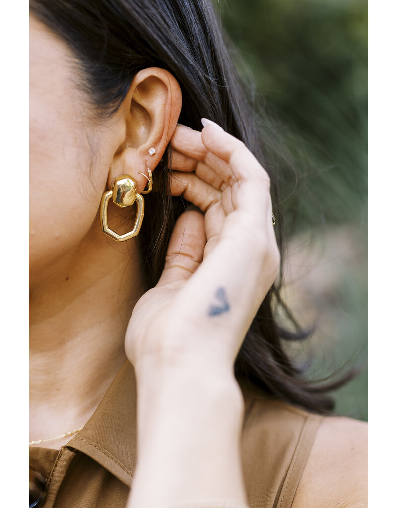 Kendra Scott Kai Open Frame Earring Gold