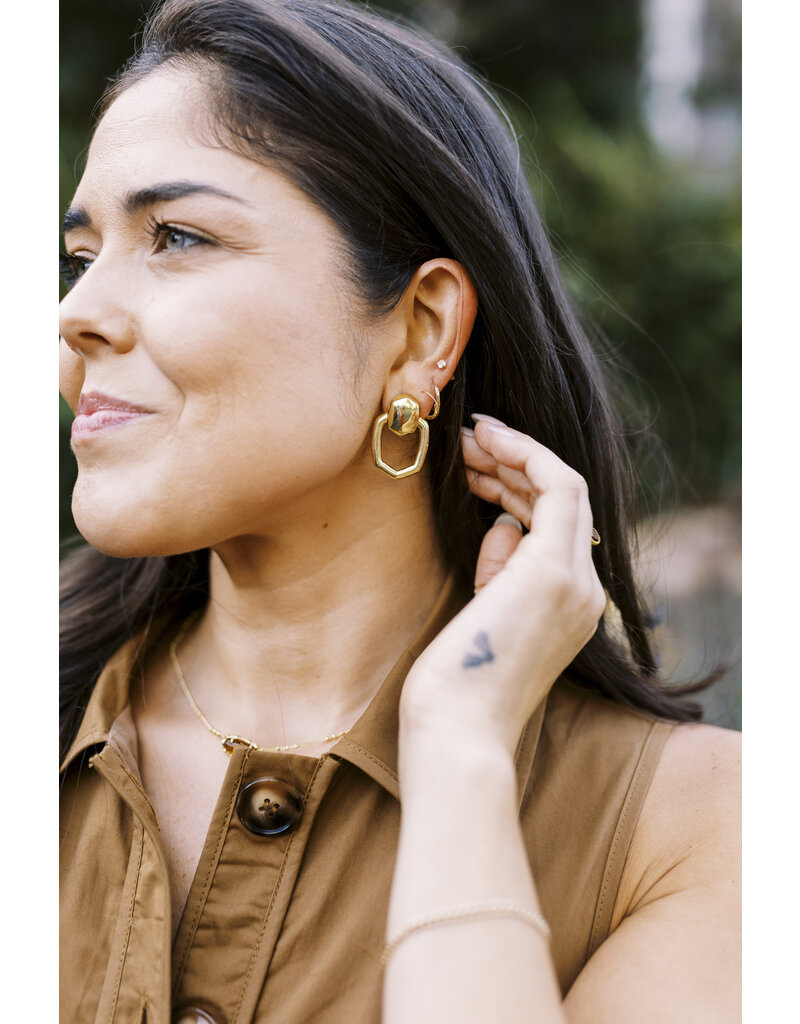 Kendra Scott Kai Open Frame Earring Gold