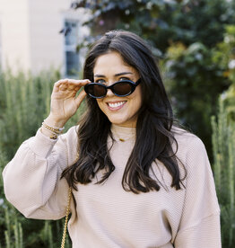 Z Supply Dayglow Polished Black- Brown Polarized Sunglasses