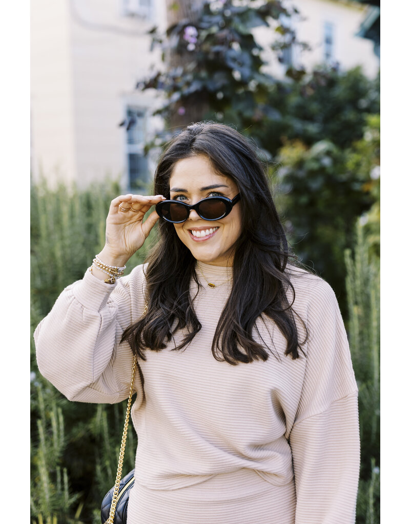 Z Supply Dayglow Polished Black- Brown Polarized Sunglasses