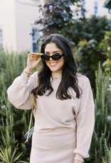 Z Supply Dayglow Polished Black- Brown Polarized Sunglasses