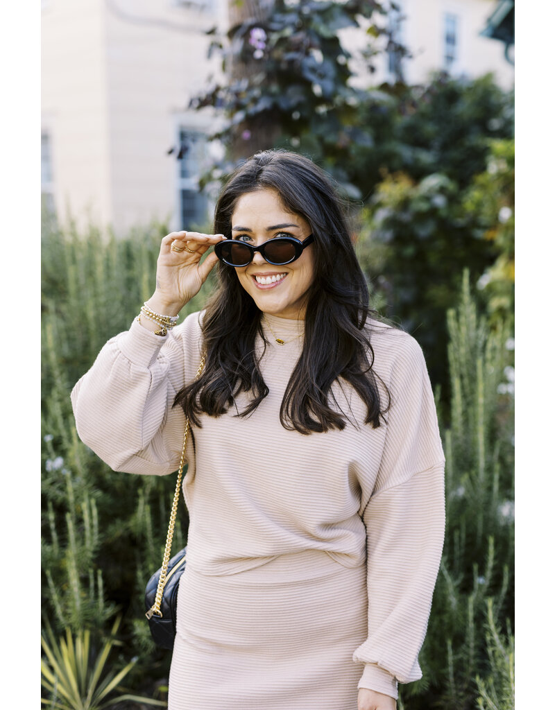 Z Supply Dayglow Polished Black- Brown Polarized Sunglasses