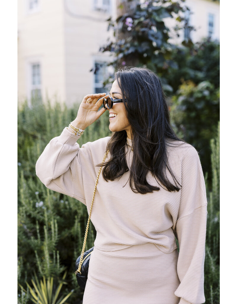 Z Supply Dayglow Polished Black- Brown Polarized Sunglasses