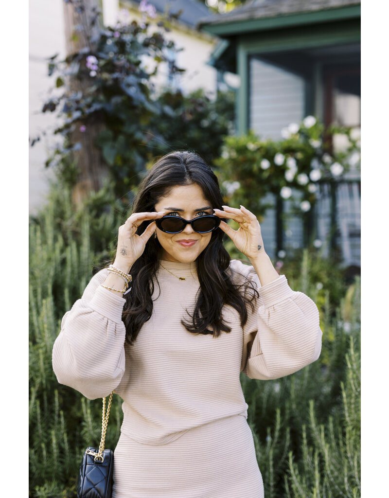 Z Supply Dayglow Polished Black- Brown Polarized Sunglasses