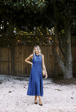 Liverpool Sleeveless Button Down Denim Dress