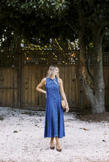 Liverpool Sleeveless Button Down Denim Dress