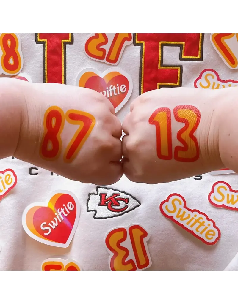 Typo Lettering Co 13 & 87 Swiftie Temporary Tattoo 3 Piece Set