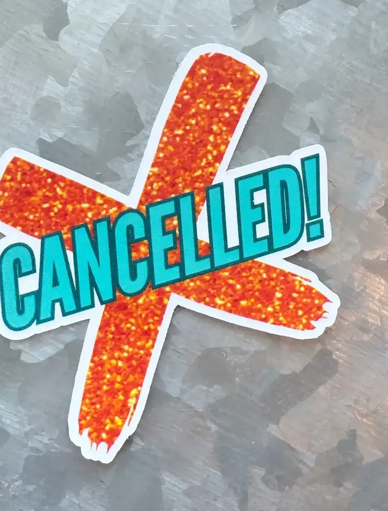 Typo Lettering Co Waterproof Cancelled Swiftie Sticker