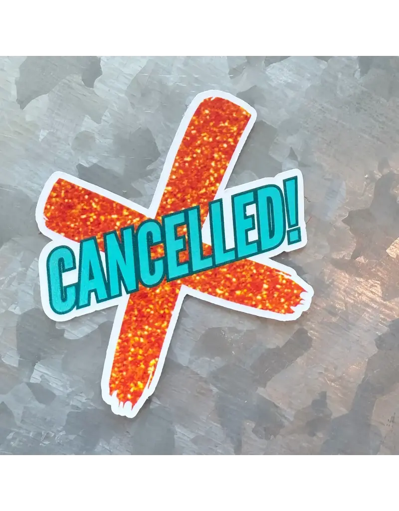 Typo Lettering Co Waterproof Cancelled Swiftie Sticker