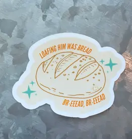 Typo Lettering Co Waterproof Loafing Him was Bread Swiftie Sticker