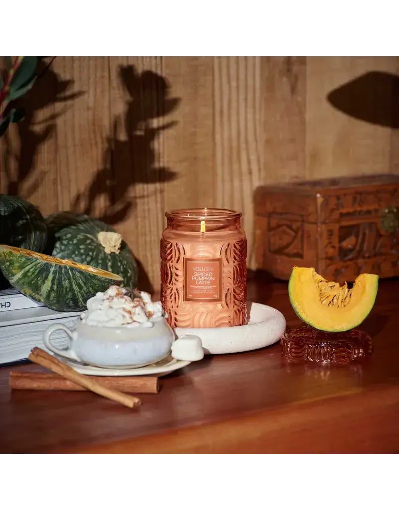 Voluspa 18 oz. Large Jar Coconut Wax Candle Spiced Pumpkin Latte